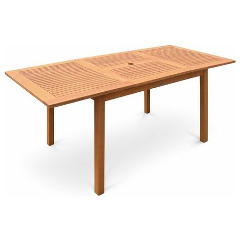 sweeek - Holz-Gartentisch mit Verlängerung 120-180cm (1/5)