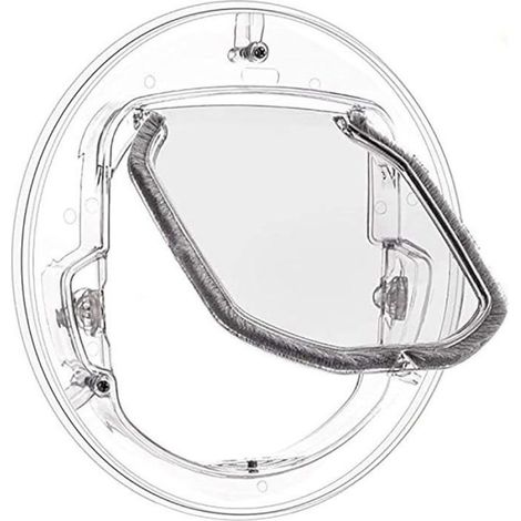Chatière - Porte Rabattable Transparente Pour Fenêtres En Verre Et Portes Coulissantes - 4 Modes De Verrouillage - Convient Chats Et Petits Chiens Jusqu'à 6 Kg - 1 Pièce (1/5)