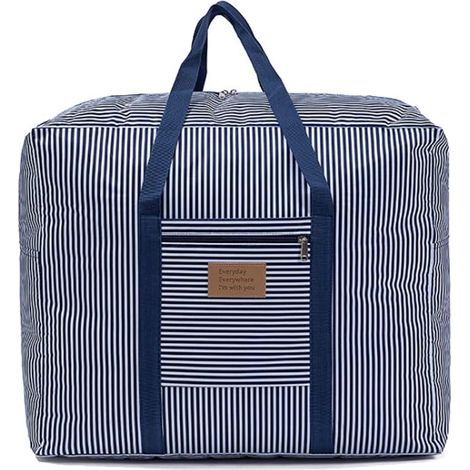 Bleu， Sac de Rangement, étanche épais surdimensionnée Organiseur avec poignées Robustes, vêtements saisonniers,Sac pour Couette, Literie,Sac demenagement, Fermeture éclair