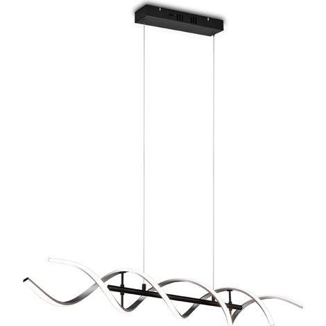 Suspension led design spirale 45w 230030004000k noir aluminium - trio - sequence (1/5)
