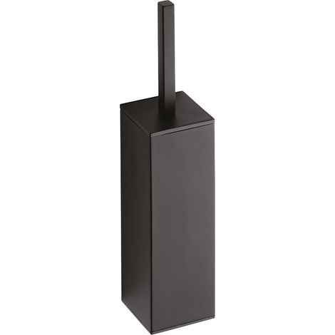 Nero Quadratische Wandtoilettenbürste aus Messing, Schwarz (135913090)