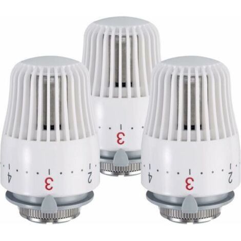 3 pcs Tête Thermostatique M30 x 1,5 Tête de Remplacement