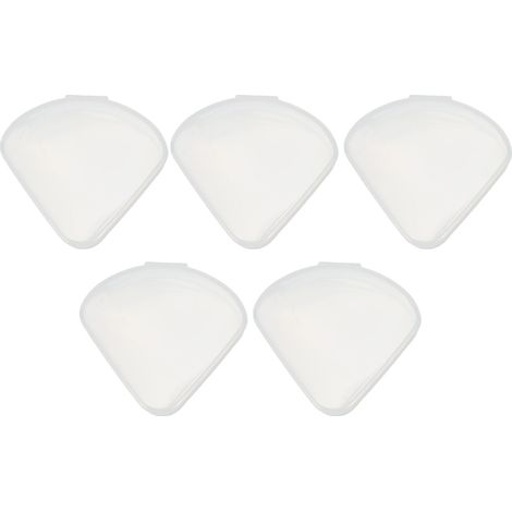 Boîte de rangement pour houppettes (lot de 5), portable, transparente, triangulaire, pour capsules de maquillage (1/5)