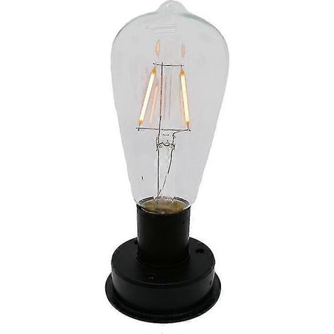 1 ampoule solaire LED à filament de tungstène 2800K avec détecteur de lumière automatique pour éclairage de clôture et de jardin (1/5)