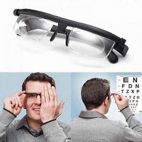Verstellbare Brille für Nah- und Fernsicht, flexibler Rahmen mit individueller Sehkorrektur, aktualisiertes Modell 2024, klare Sicht (1/4)