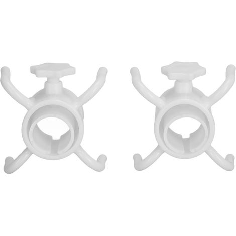 Set mit 2 Strandhaken aus Kunststoff für Sonnenschirme, 4-armiger Halter für Handtücher, Hüte und Sonnenbrillen, weiß (1/5)