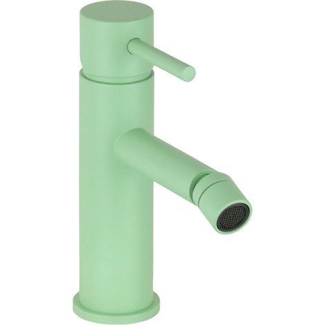 Miscelatore per bidet modello tondo in colore verde chiaro Pollini Jessy Color MXBIMCMMCA2  Verde Chiaro
