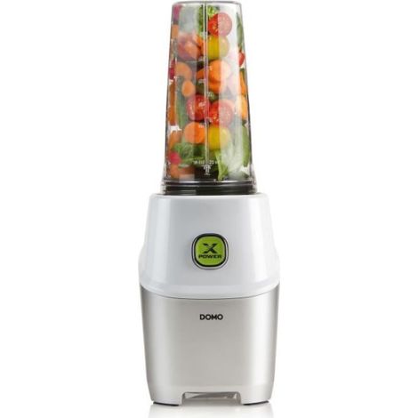 Blender DOMO Xpower - DO700BL - 1000 W - 3 bouteilles (700 ml et 2 bouteilles 500 ml) - 10 pieces - Gris (1/5)