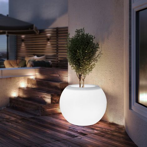 Pot de fleurs LED étanche, 35 x 24 cm – Matériau PE durable – 16 couleurs, télécommande incluse – 6 heures d'autonomie. (1/3)