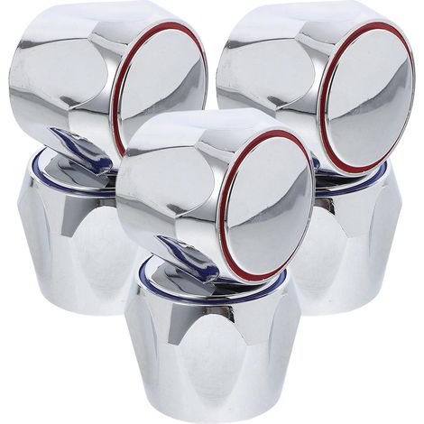 Poignée de Robinet Chaud Froid Abs Chromé, Lot de 6 Pièces (1/5)