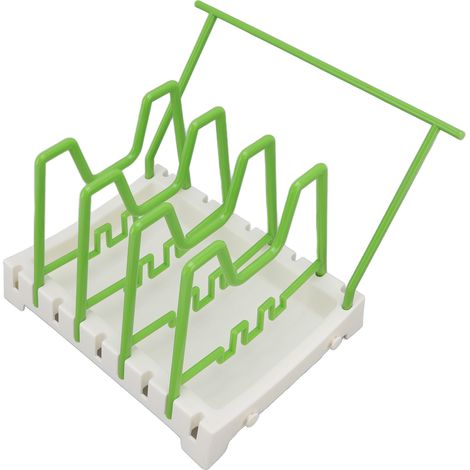 Support pour couvercle de casserole en PP durable, gain de place, base stable et antidérapante, large usage, type C (1/5)