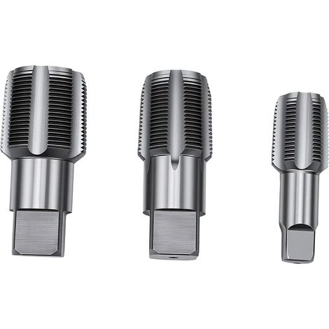 Jeu de filetage pour tube, 3 pièces, 1-1, NPT, acier carbone (1/5)