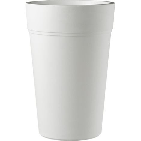 Outdoor hohe runde Kunststoffvase "Stem Element" für für Pflanzen und Blumen. -65 cm / Weiss (1/5)