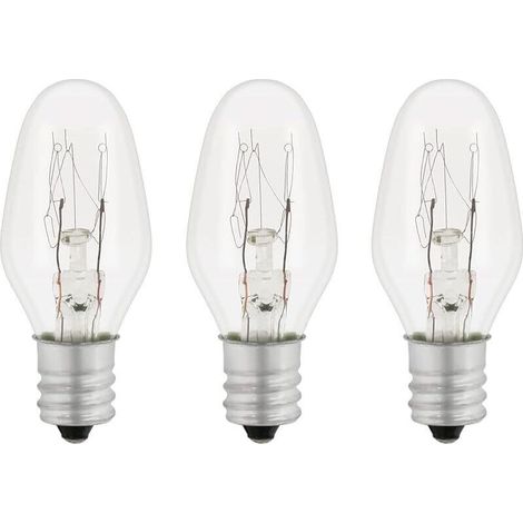 E12 7W Ampoule de Remplacement, Blanc Chaud 2700K, 40LM, AC 230V, Ampoules Incandescentes, pour Ampoule d'orientation, Lampe en Cristal à Sel, Lampe en Pierre de Sel, Veilleuse, Lot de 3 (1/5)