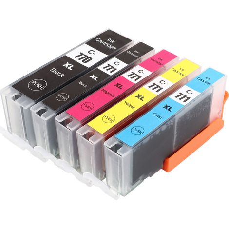 Les cartouches d'encre pour imprimante 770-771 avec remplissage d'encre conviennent aux imprimantes PIXMA MG5770/MG6870/MG7770 et PIXMA TS5070/TS6070/TS8070 (cartouches d'encre 5 couleurs). (1/5)