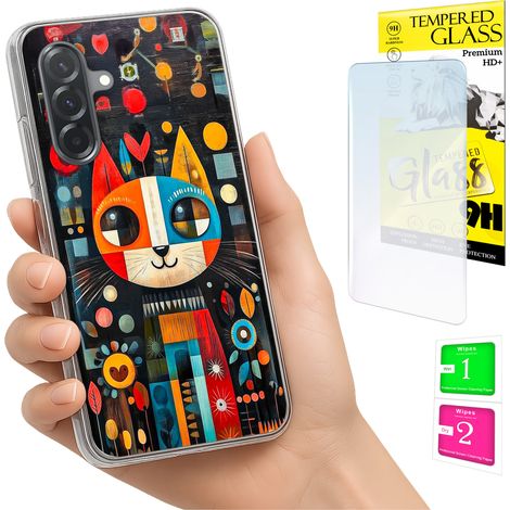Custodia per Samsung Galaxy A36 / A56, cover posteriore con foto, vetro temperato 9H. (1/5)
