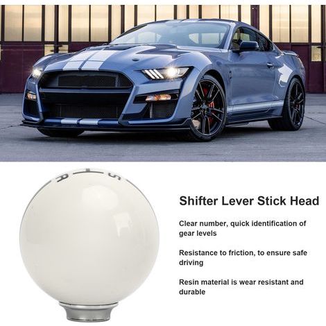 Pommeau de Boite de Vitesses 5 Vitesses avec 3 Adaptateurs pour Ford Mustang 1967-2018 (1/5)