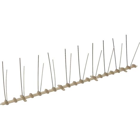vidaXL Set de 2 hileras de pinchos contra pájaros y palomas 20 uds 10m (1/2)