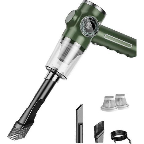 5-in-1 Akku-Staubsauger für Auto und Haushalt, tragbar, olivgrün (1/5)