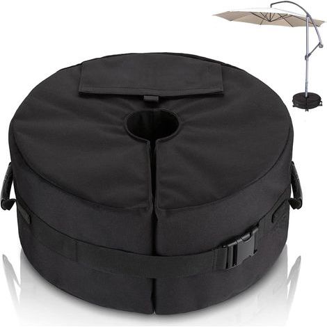Sac de Poids de Base pour Parasol - Diamètre Réglable Ouverture latérale Poids de La Base du Parasol - Support de Poids de Parasols de Jardin Extérieur pour Patio - Sacs de Sable Jusqu'à 40 kg (1/5)