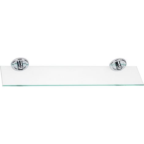 Tablette avec supports - Décor : Transparent - Platine : 75 mm - Profondeur : 142 mm - Largeur : 600 mm - Matériau : Verre - ITAR (1/2)