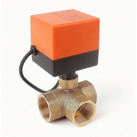 Vanne à bille motorisée électrique DN15/DN20 220 V 4 W, 2 voies, 3 fils, en laiton. Outil inclus. DN20-3Wage (1/3)