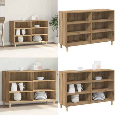 vidaXL Buffet chêne artisanal 103,5x35x70 cm bois d'ingénierie (1/5)