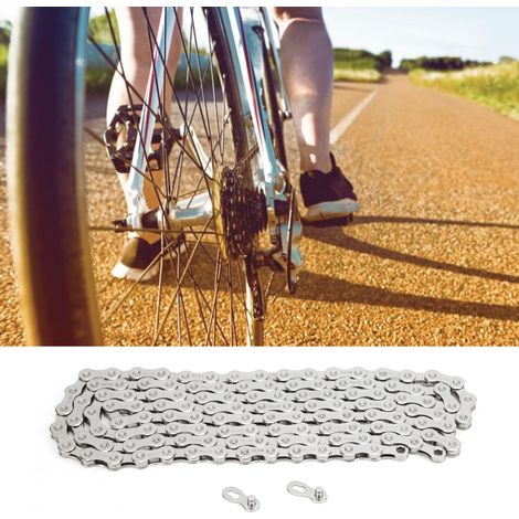 Chaîne de Vélo de Montagne VG Sports 12 Vitesses 126 Maillons 1/2" x 11/128" Argentée (1/5)