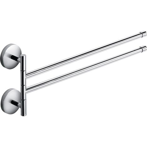 Lineabeta - Porte-serviettes Duemila en laiton chromé à double (1/2)
