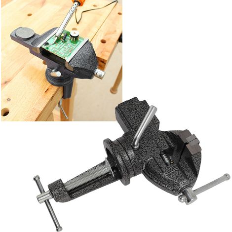 Maximale Backenöffnung: 74 mm Backenbreite: 70 mm kleiner Schraubstock Haushaltsschraubstock Spannschraubstock Universal-Schraubstock mit 360-Grad-Drehklemme. (1/5)