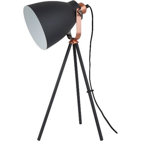 LAMPARA DE MESA E27 NEGRO COBRE (1/3)