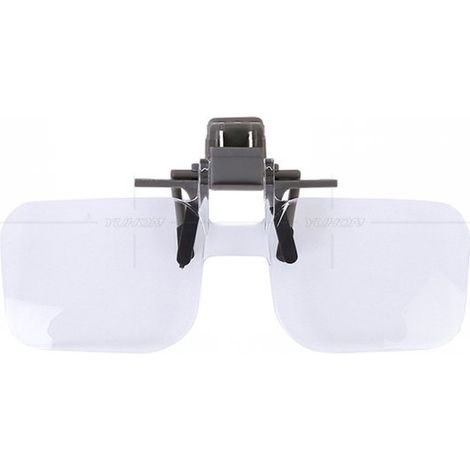 Loupes - Grossissement 2X - Lunettes mains libres - Clipsable - Résine - Blanches - Pour la lecture, Électronique , la réparation de montres, l' Travaux manuels (1/5)