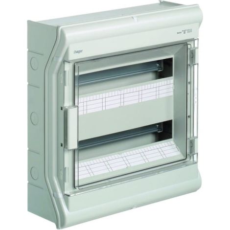 Quadro di distribuzione modulare 2x18, per montaggio a superficie, IP65, Vector VE218L