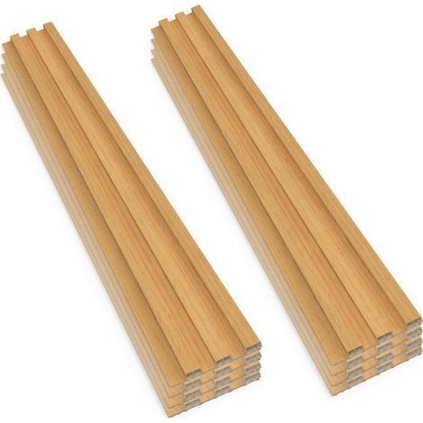 Bach - Juego de 8 Paneles Ac�sticos Decorativos 150x18 cm para Interior y Exterior en WPC Oak (1/5)