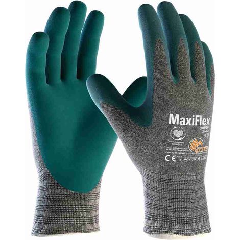 Guanti da lavoro ATG MaxiFlex 34-924 Comfort - 12 (XXXL) - Verde (1/2)