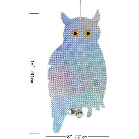 Eulen-Vogelabwehrgerät – Furchteinflößend und abschreckend – 360°-Drehung – Metall – 1 Stück (1/3)