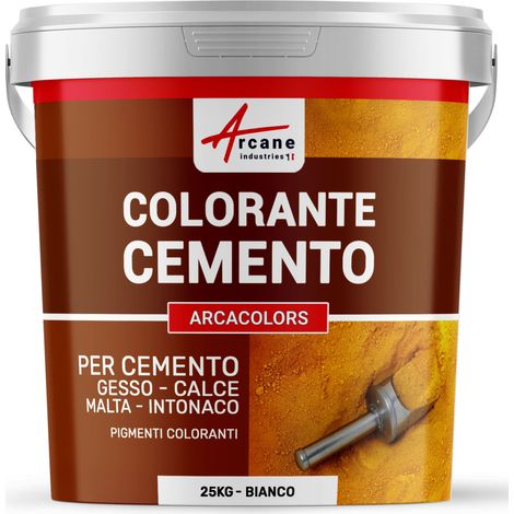 Colorante per cemento, intonaco, malta. Pigmenti per colorare cemento - ARCACOLORS - 25 kg Bianco - ARCANE INDUSTRIES