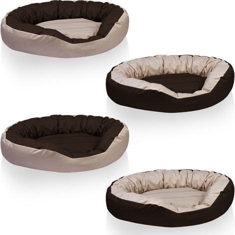 BedDog® 4en1 SUNNY colchón para perro, cama, sofá, cesta para perro, L-XXXL:L, MELANGE (beige/marron) (1/5)