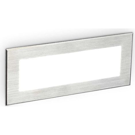 Lampada A Parete Ad Incasso Led 8 W 4000 K Alluminio Acciaio E Vetro Serie Leo