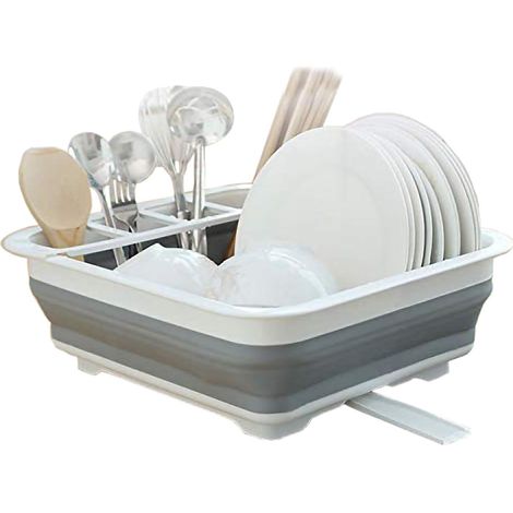Escurreplatos plegable, escurridor portátil, organizador de cocina para autocaravanas y caravanas.