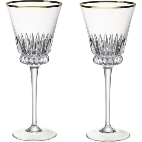 Set mit 2 Villeroy & Boch Grand Royal Gold Weißweingläsern (1/4)