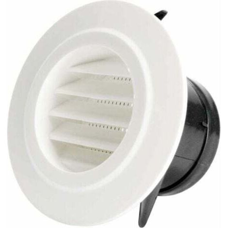 Bocchetta di aerazione da 75 mm con griglia protettiva - ABS, uscita aria per sistema di ventilazione interna (ø75 mm)