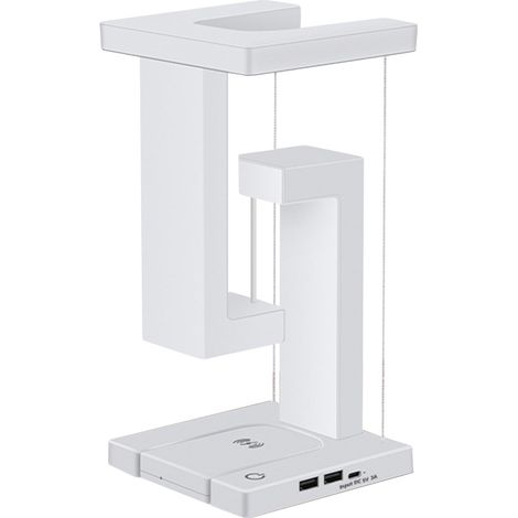 Lampe de chevet LED suspendue flottante avec chargeur sans fil tactile, veilleuse pour sommeil et lecture, idéale pour chambre bureau maison (1/5)