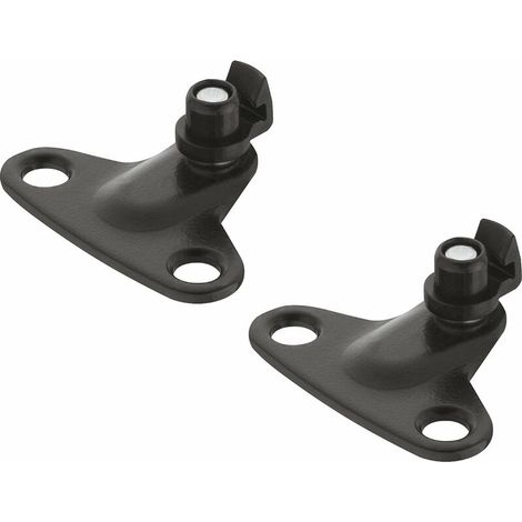 2x Languette à visser pour fixation de compas sur le caisson abattant et relevant écartement 37mm en acier noir Assemblage Coffre Meuble Support Cuisine Caravane Porte Corps (1/3)