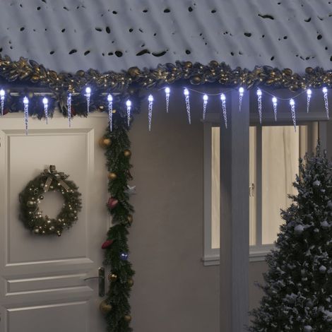 Luz de carámbano navideña (200 LED, blanco frío, 20 m, acrílico, PVC) vidaXL (1/5)