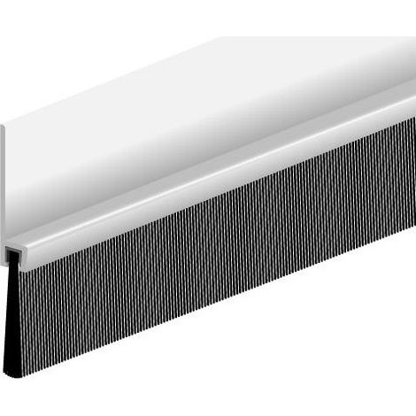 FP – Bas de porte de garage en aluminium avec brosse nylon 70mm – Étanchéité optimale contre courants d'air et poussière – Installation rapide (1/3)