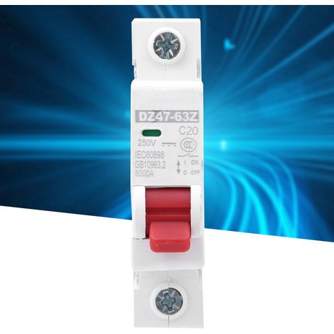 12 Stück DZ47-63Z DC250V 1P MCB-Leistungsschalter, Luftleistungsschalter, Schutzschaltungen für Solaranlagen, 20 A (1/5)