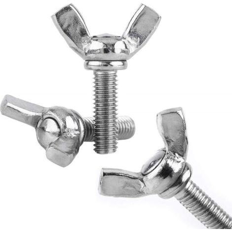 10 x M5 Viti a testa zigrinata in acciaio inossidabile, Bulloni a farfalla, Elementi di fissaggio, Viti a mano, 30 mm