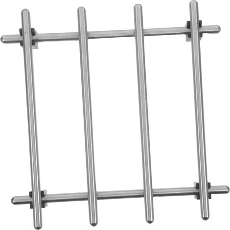 Dessous de plat en inox et caoutchouc, 18x18 cm, antidérapant (1/5)
