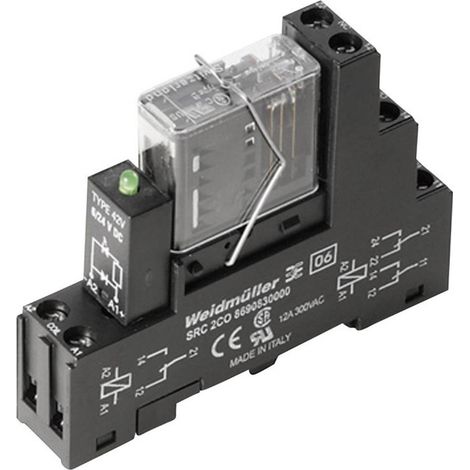 Weidmüller RCIKIT 24VDC relais 2CO montage rail DIN (1/2)